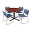 Cain Cain Round Table & Chair Set, Wood, Metal, Polypropylene Top TB48RNDCH44BE - alternate 1